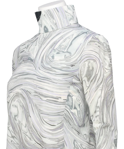 Mame Kurogouchi(マメクロゴウチ) MARBLE PRINT JERSEY HIGH NECK TOP Mame Kurogouchi(マメクロゴウチ) MARBLE PRINT JERSEY HIGH NECK TOP