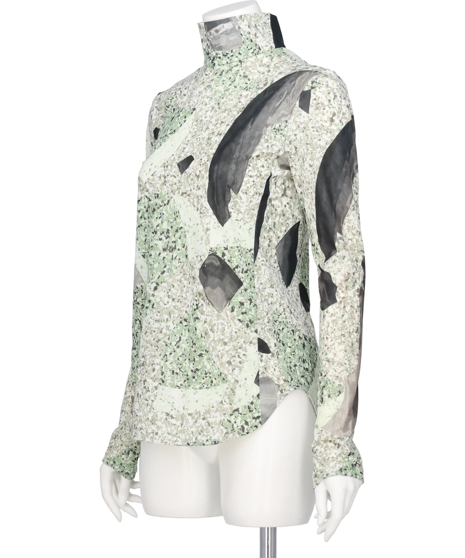 Mame Kurogouchi(マメクロゴウチ) MARBLE PRINT JERSEY HIGH NECK TOP Mame Kurogouchi(マメクロゴウチ) MARBLE PRINT JERSEY HIGH NECK TOP