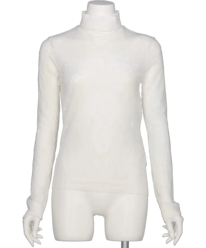 KNITTED HIGH NECK TOP