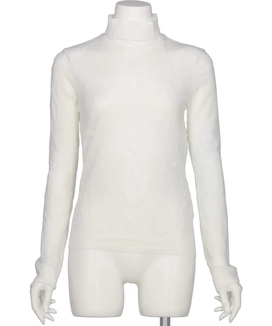 KNITTED HIGH NECK TOP