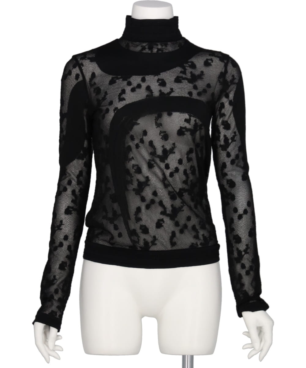 KNITTED HIGH NECK TOP