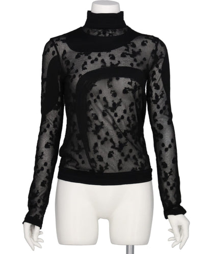 KNITTED HIGH NECK TOP