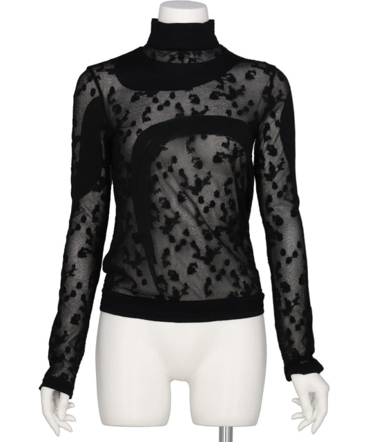 KNITTED HIGH NECK TOP