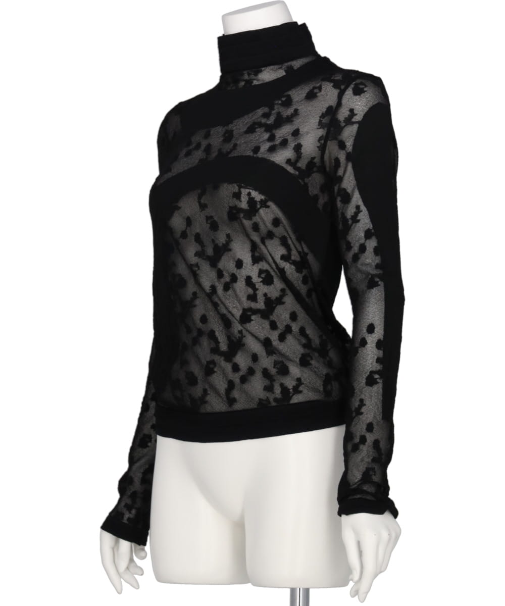 KNITTED HIGH NECK TOP