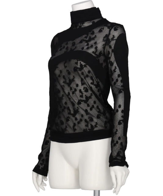 KNITTED HIGH NECK TOP