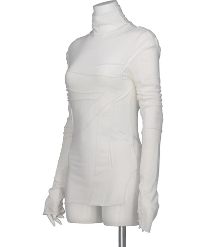 GAUZE HIGH NECK TOP