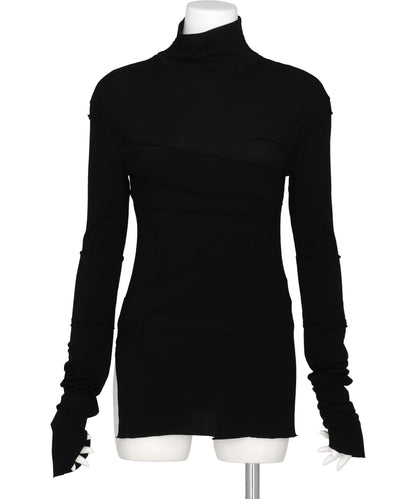 GAUZE HIGH NECK TOP