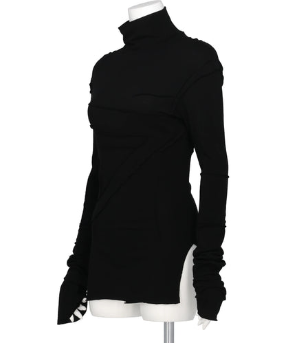 GAUZE HIGH NECK TOP