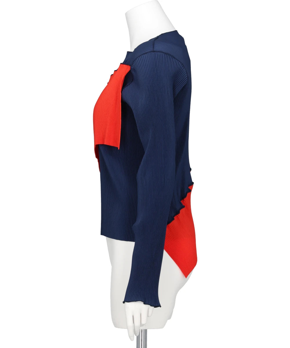 SPIRAL WAVE LONG SLEEVE TOP