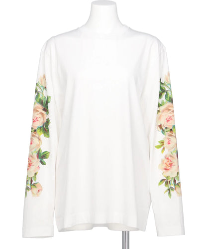 ROSE BANQUET PRINT LONG SLEEVE T-SHIRT