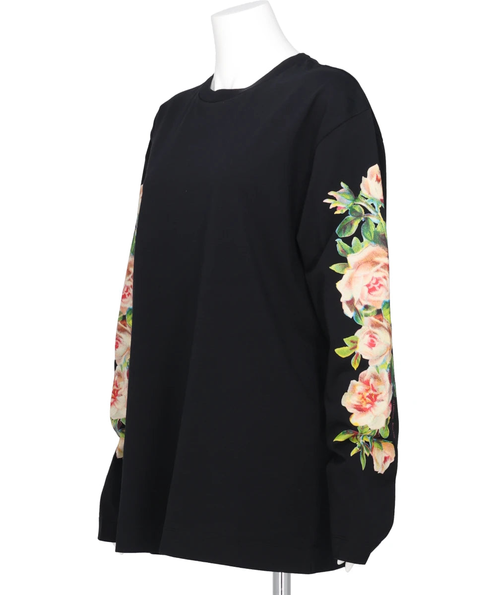 ROSE BANQUET PRINT LONG SLEEVE T-SHIRT