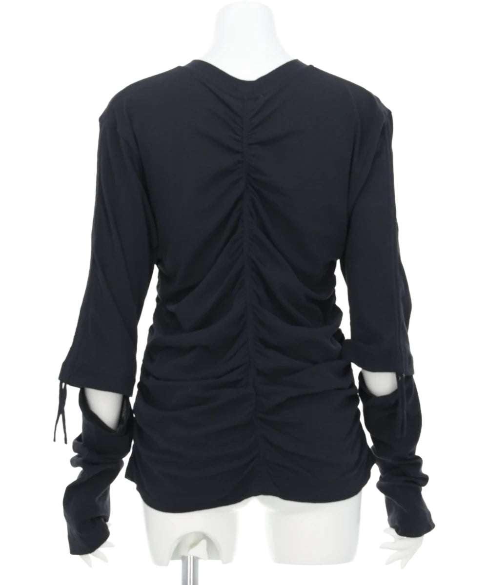 SHIRRIING LAYERED T-SHIRT