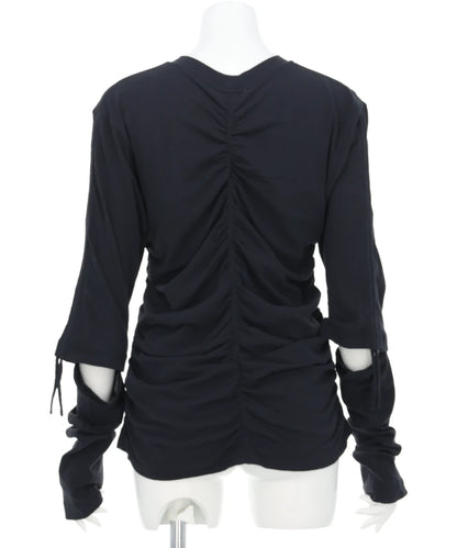 SHIRRIING LAYERED T-SHIRT