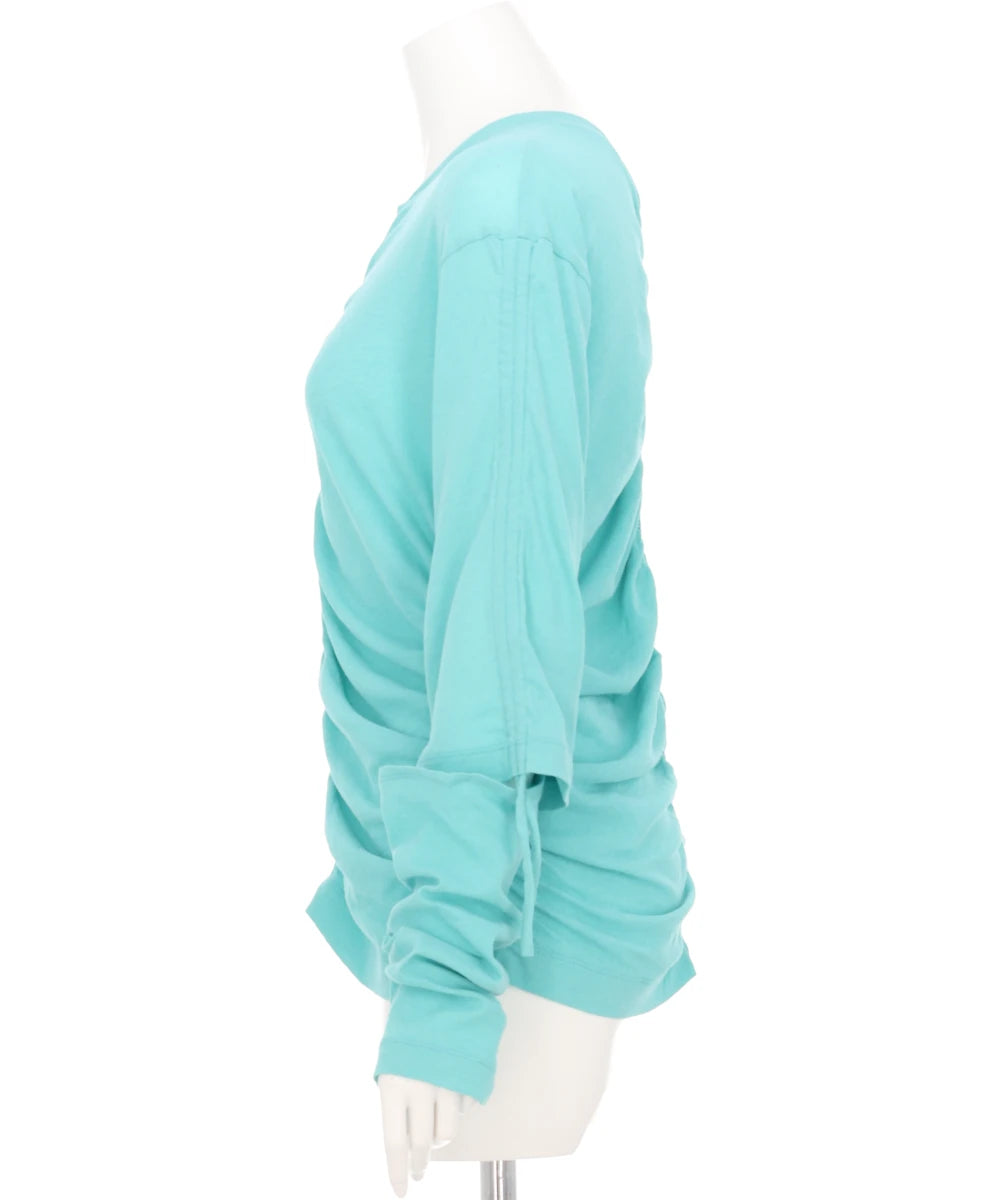 SHIRRIING LAYERED T-SHIRT