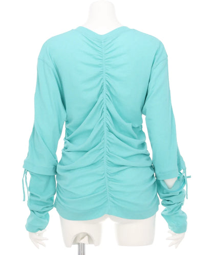 SHIRRIING LAYERED T-SHIRT