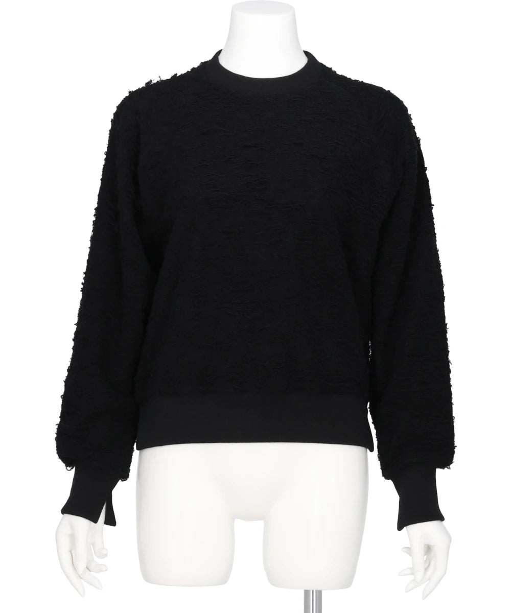 PILE JAQUARED PULLOVER