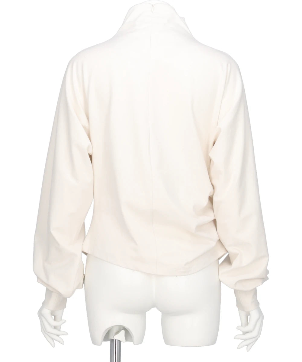 ORGANIC COTTON JERSEY SUEDE FINISH DOLMAN TOP