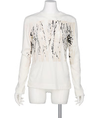 TANAKA　LONG SLEEVE TEE - BLACK WHITE