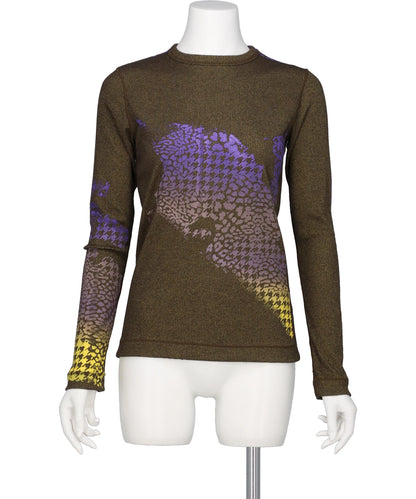 TANAKA(タナカ)LONG SLEEVE TEE - PURPLE BROWN