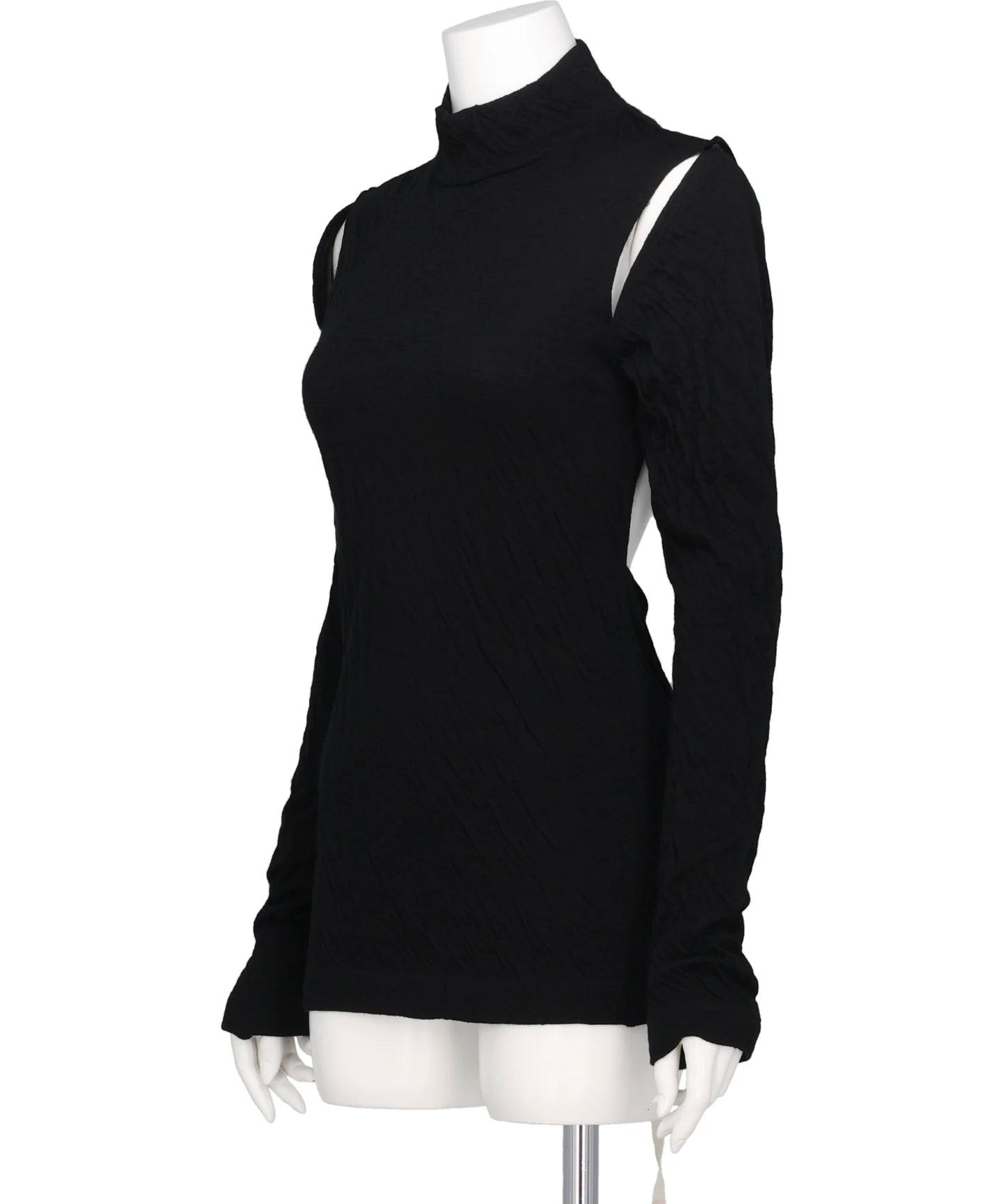 HIGH-NECK JERSEY TOP