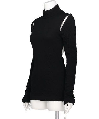 HIGH-NECK JERSEY TOP