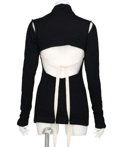 HIGH-NECK JERSEY TOP