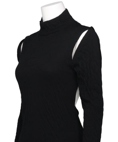 HIGH-NECK JERSEY TOP