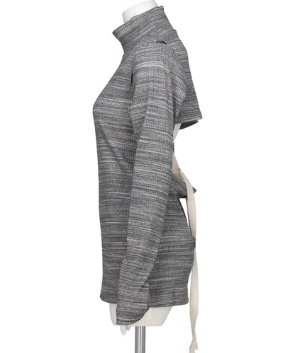 HIGH-NECK JERSEY TOP