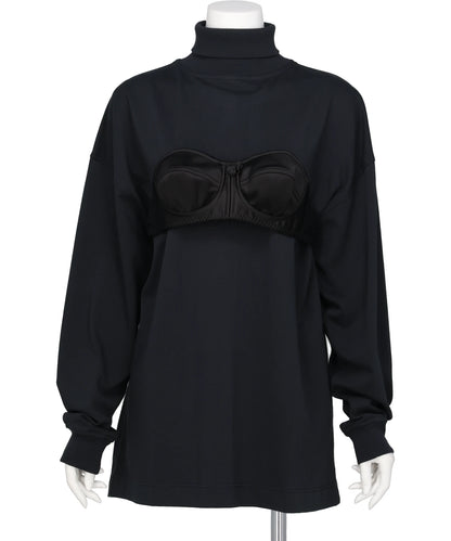 VAQUERA(ヴァケラ) BALCONETTE BRA TURTLENECK T SHIRT KNIT
