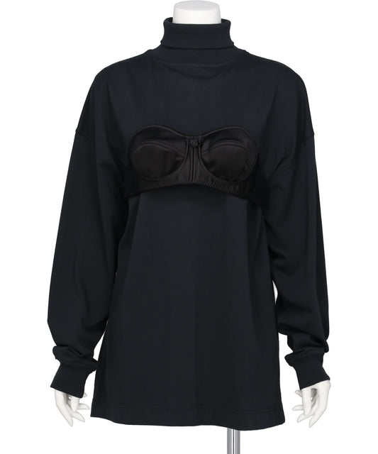 VAQUERA(ヴァケラ) BALCONETTE BRA TURTLENECK T SHIRT KNIT