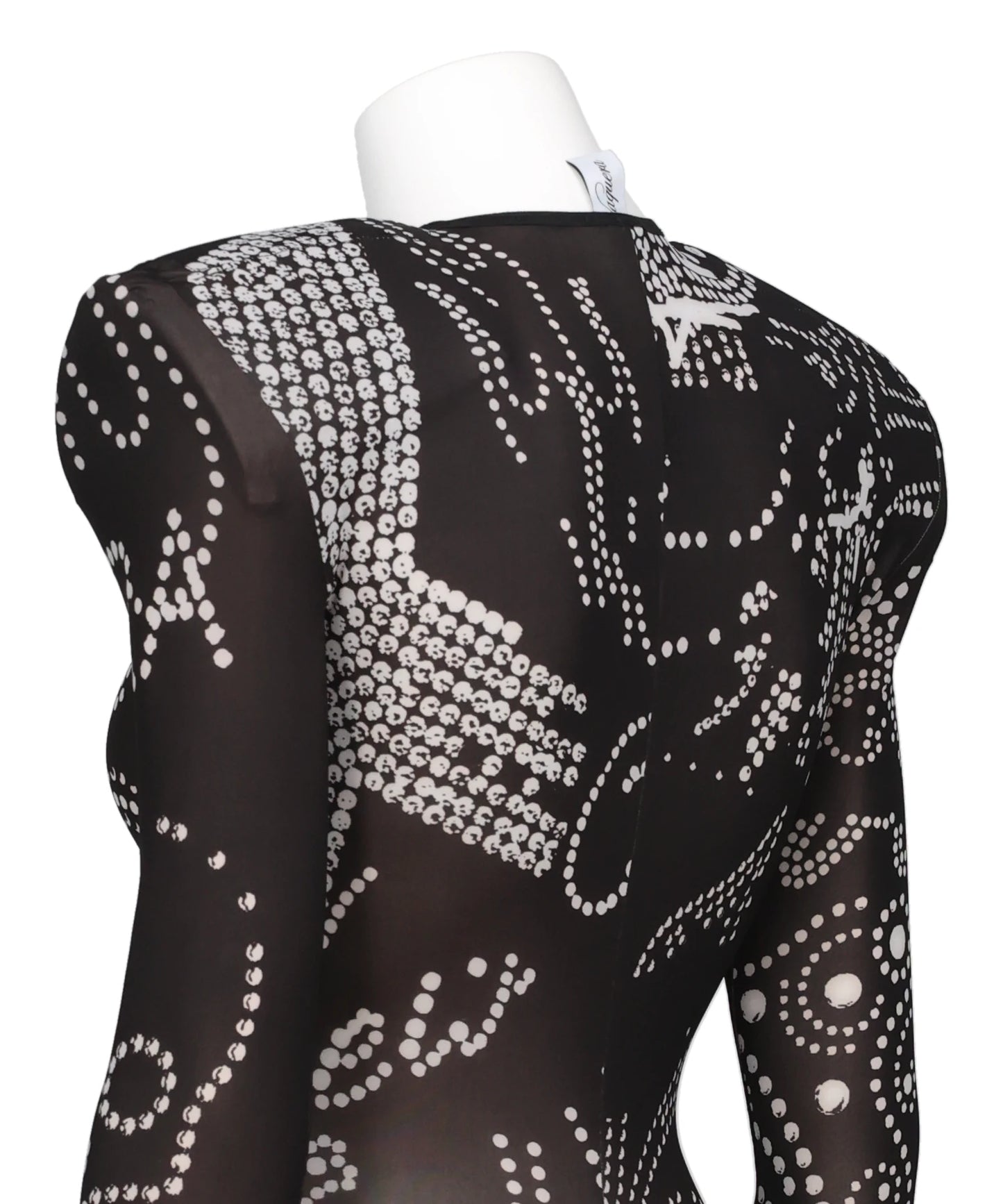PRINTED SHOULDER PAD LEOTARD WOVEN