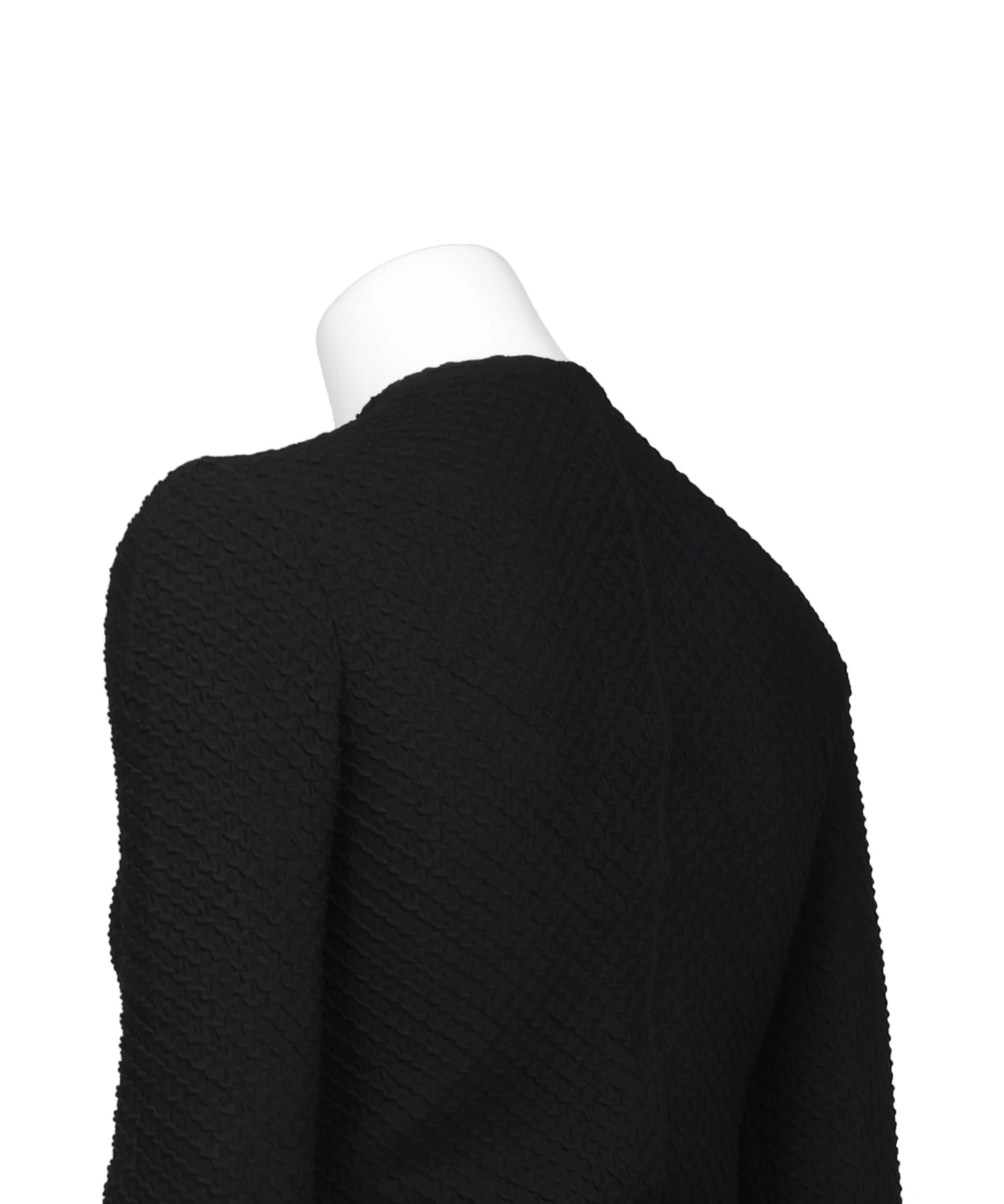 SHIRRING JERSEY JACQUARD LONG SLEEVE TOP