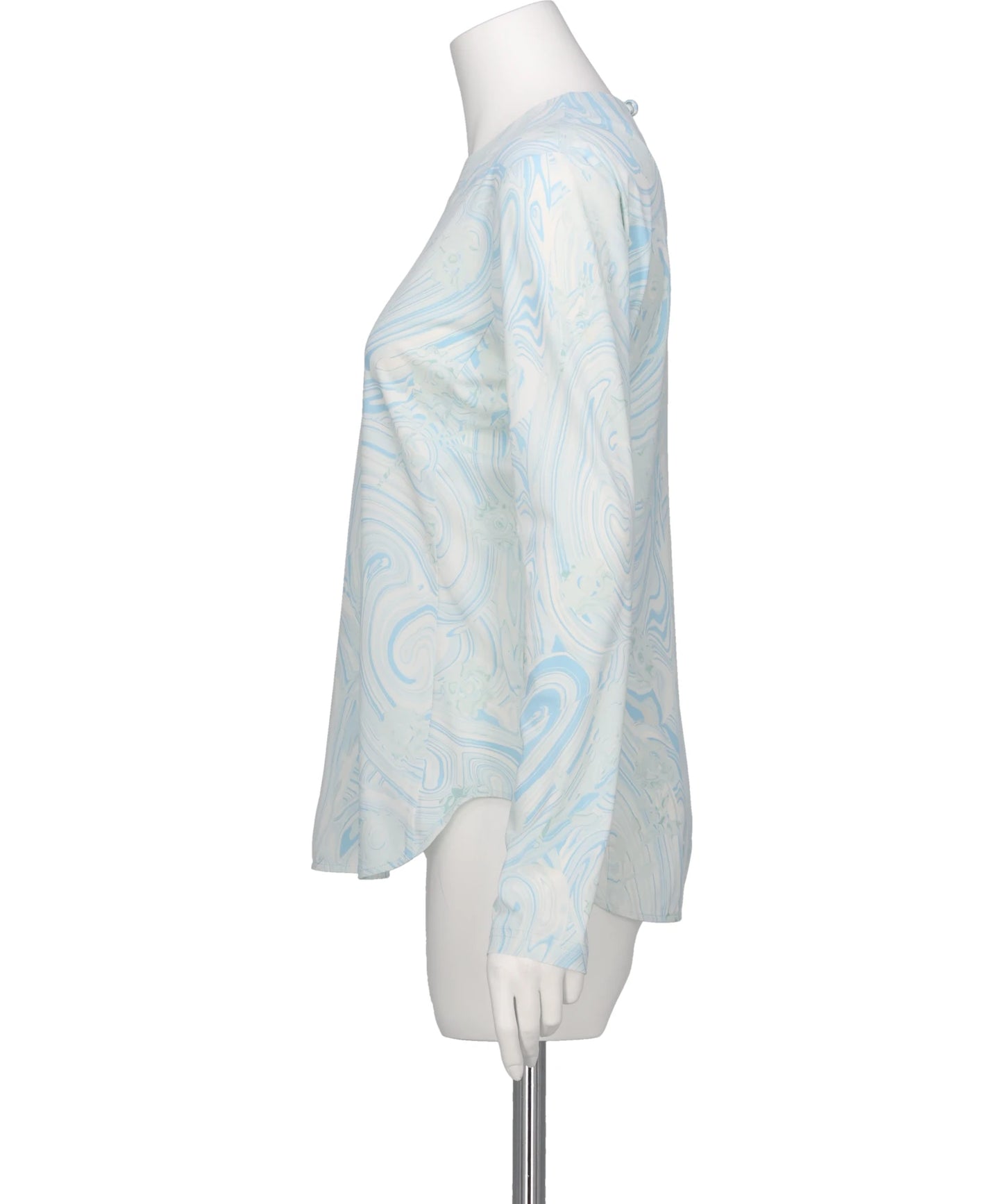 MARBLE PRINT JERSEY LONG SLEEVE TOP
