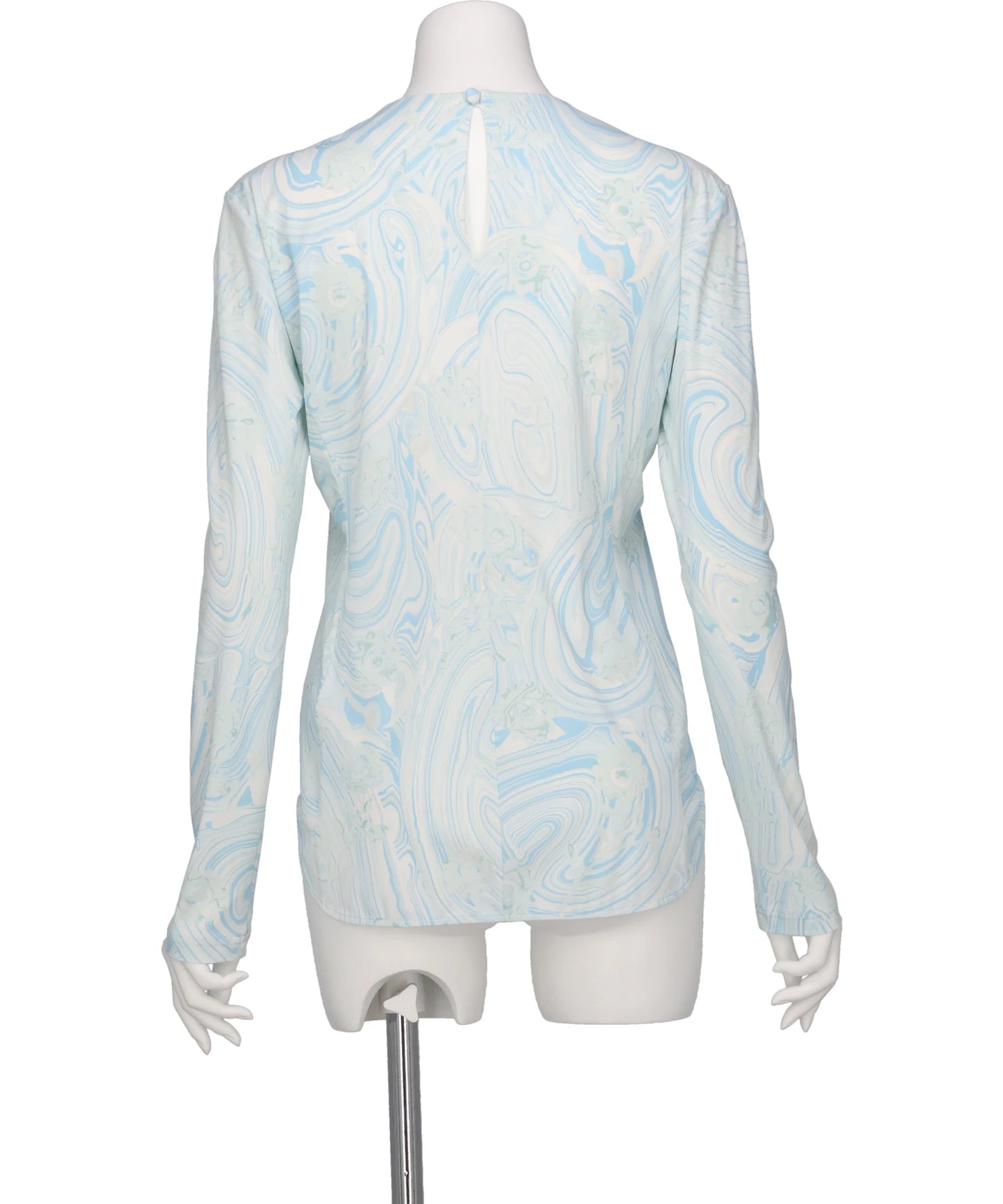 MARBLE PRINT JERSEY LONG SLEEVE TOP