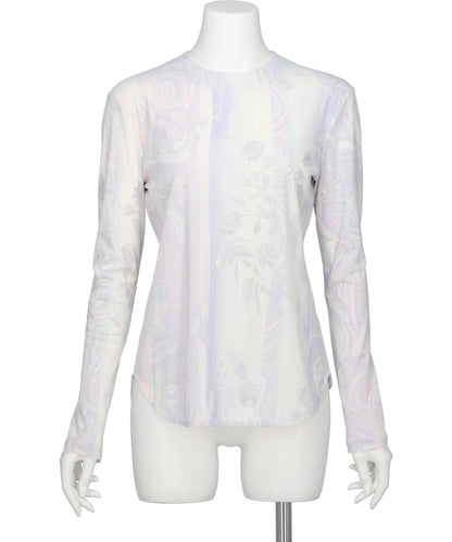 Mame Kurogouchi(マメクロゴウチ) 2026SS MARBLE PRINT JERSEY LONG