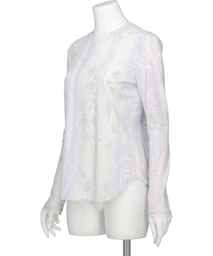 Mame Kurogouchi(マメクロゴウチ) 2026SS MARBLE PRINT JERSEY LONG