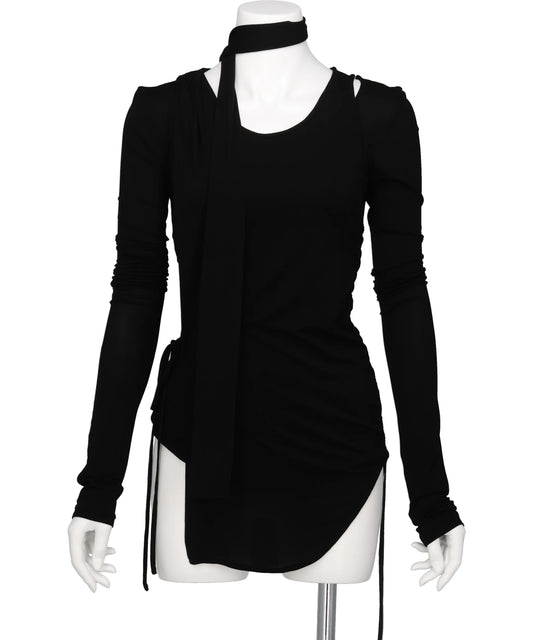 mukcyen(ムッシャン) 2026AW SKIN WRAP CORE TOP M269TS06