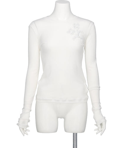 RIV NOBUHIKO(リブ ノブヒコ) CELIA EMBROIDERY TOP