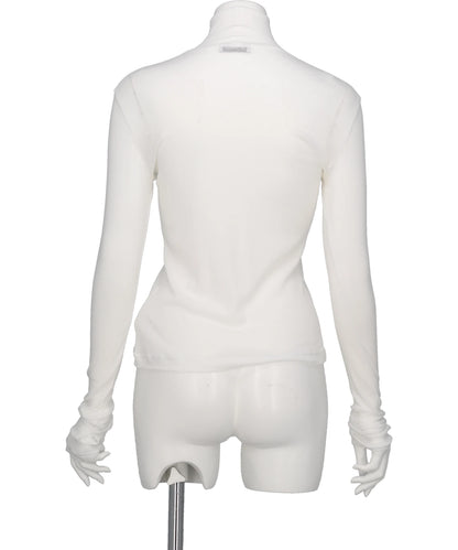 CELIA HIGH NECK EMBROIDERY TOP