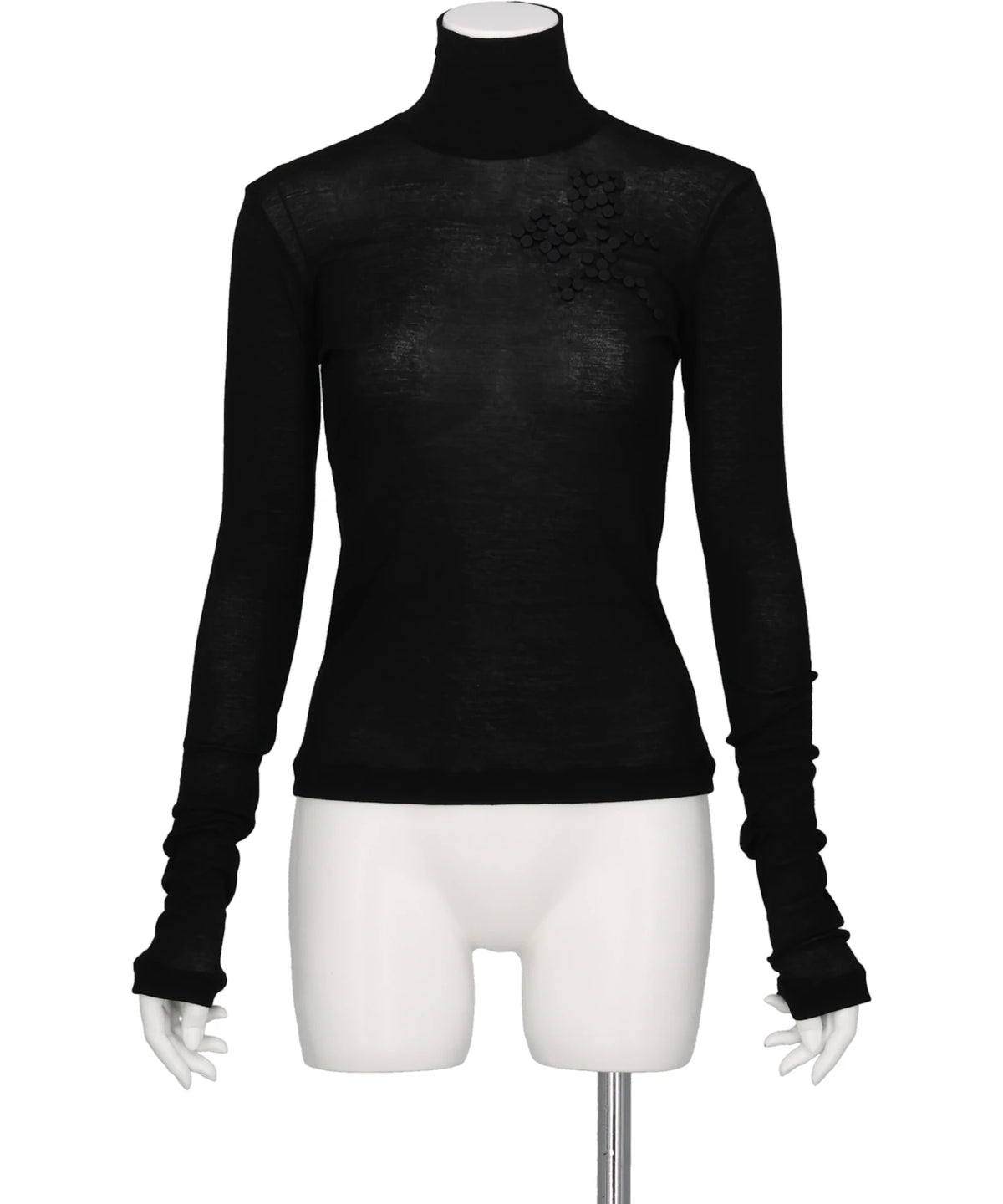 RIV NOBUHIKO(リブ ノブヒコ)CELIA HIGH NECK EMBROIDERY TOP