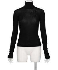 RIV NOBUHIKO(リブ ノブヒコ)CELIA HIGH NECK EMBROIDERY TOP