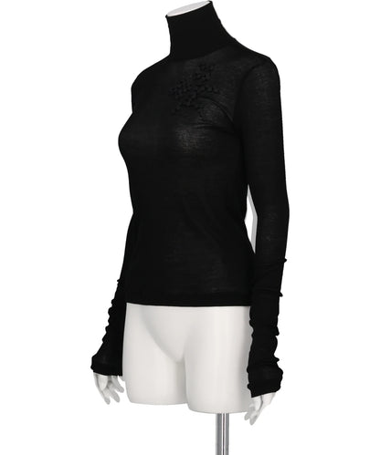 CELIA HIGH NECK EMBROIDERY TOP