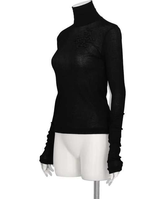 CELIA HIGH NECK EMBROIDERY TOP