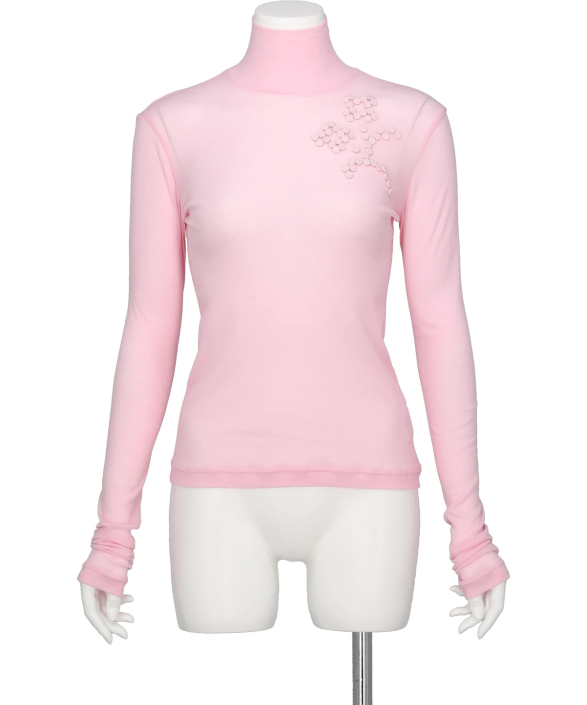 RIV NOBUHIKO(リブ ノブヒコ)CELIA HIGH NECK EMBROIDERY TOP
