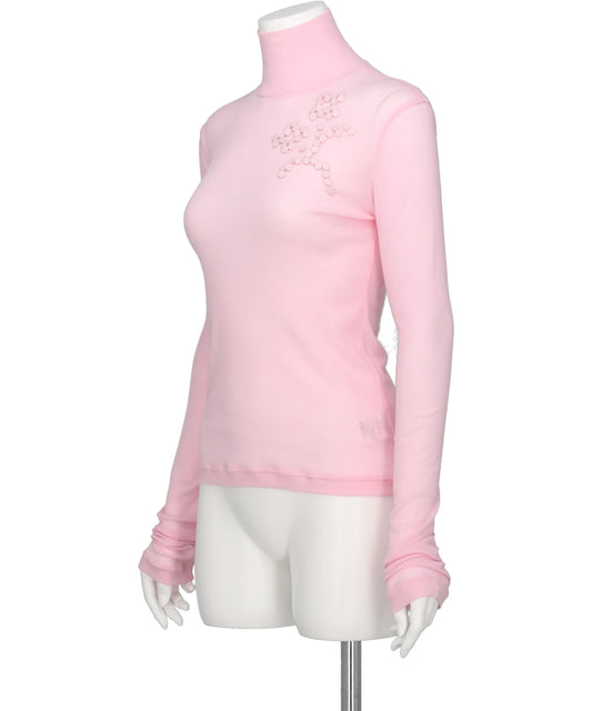 CELIA HIGH NECK EMBROIDERY TOP