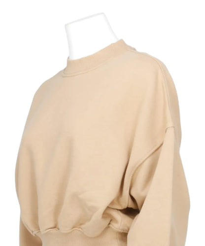 CROPPED MOCK NECK CREW SWEAT