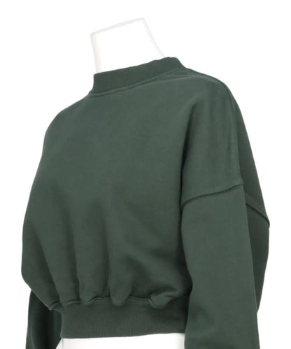 CROPPED MOCK NECK CREW SWEAT