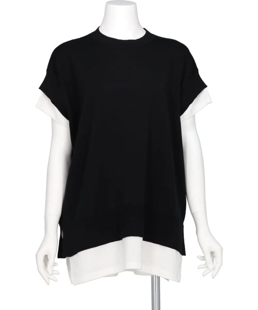 COOL POTTER KNIT LAYERED PULLOVER