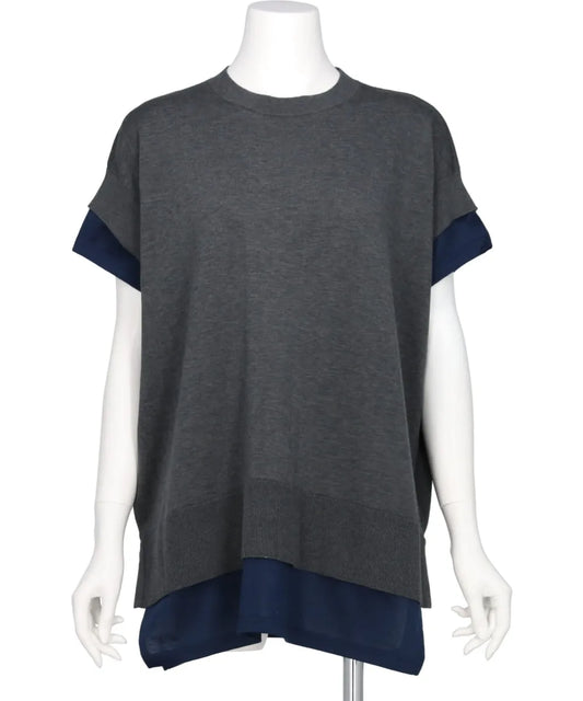 COOL POTTER KNIT LAYERED PULLOVER