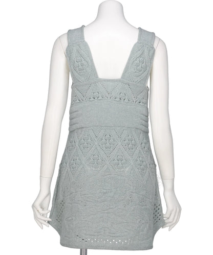 MULTI PATTERN LOW GAUGE KNITTEDSLEEVELESS TOP